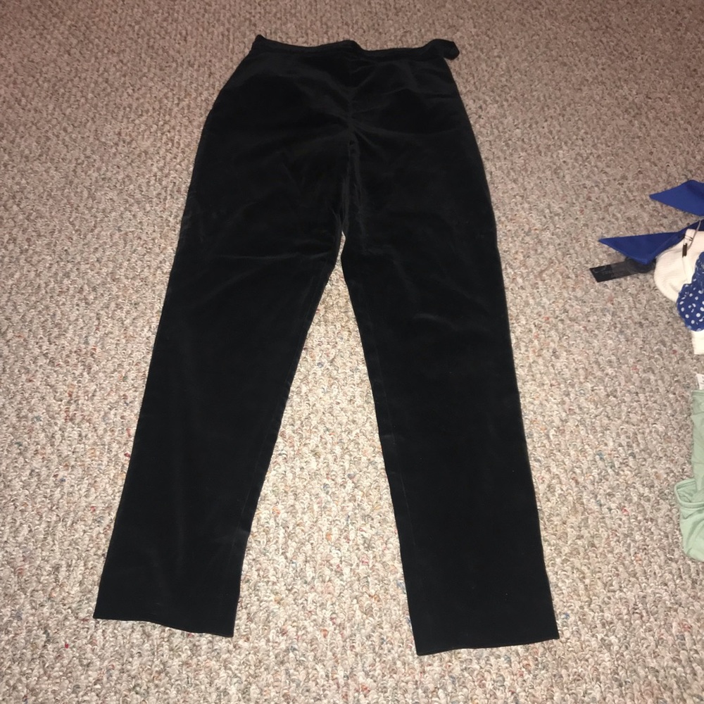 J CREW Black Velvet Pants